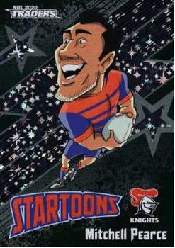 2020 NRL Traders - Startoons Black #STB 09 Mitchell Pearce Front